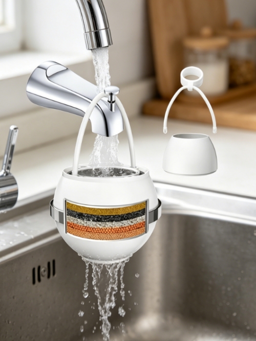 Bathtub & Shower Faucet Filter | Water Softening & Purification System | Removes Residual Chlorine, Fluoride, and Impurities | Protects Skin and Hair