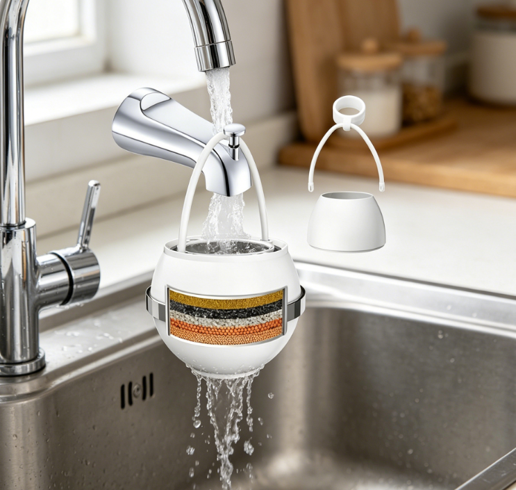Bathtub & Shower Faucet Filter | Water Softening & Purification System | Removes Residual Chlorine, Fluoride, and Impurities | Protects Skin and Hair