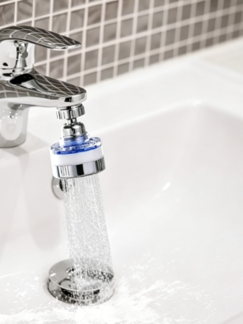 Kitchen & Bathroom Sink Filter Faucet Set | 360° Rotatable Spout Extender | Improves Hard Water Quality | Versatile for Various Home Settings